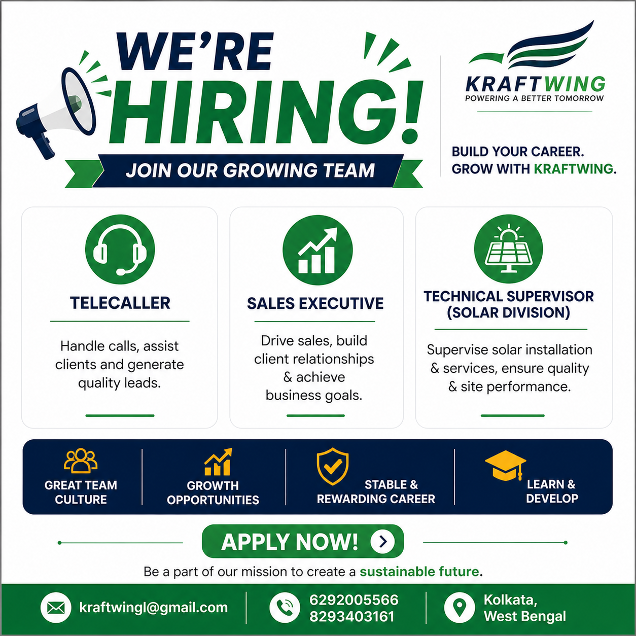We’re Hiring – Join the Kraftwing Team!